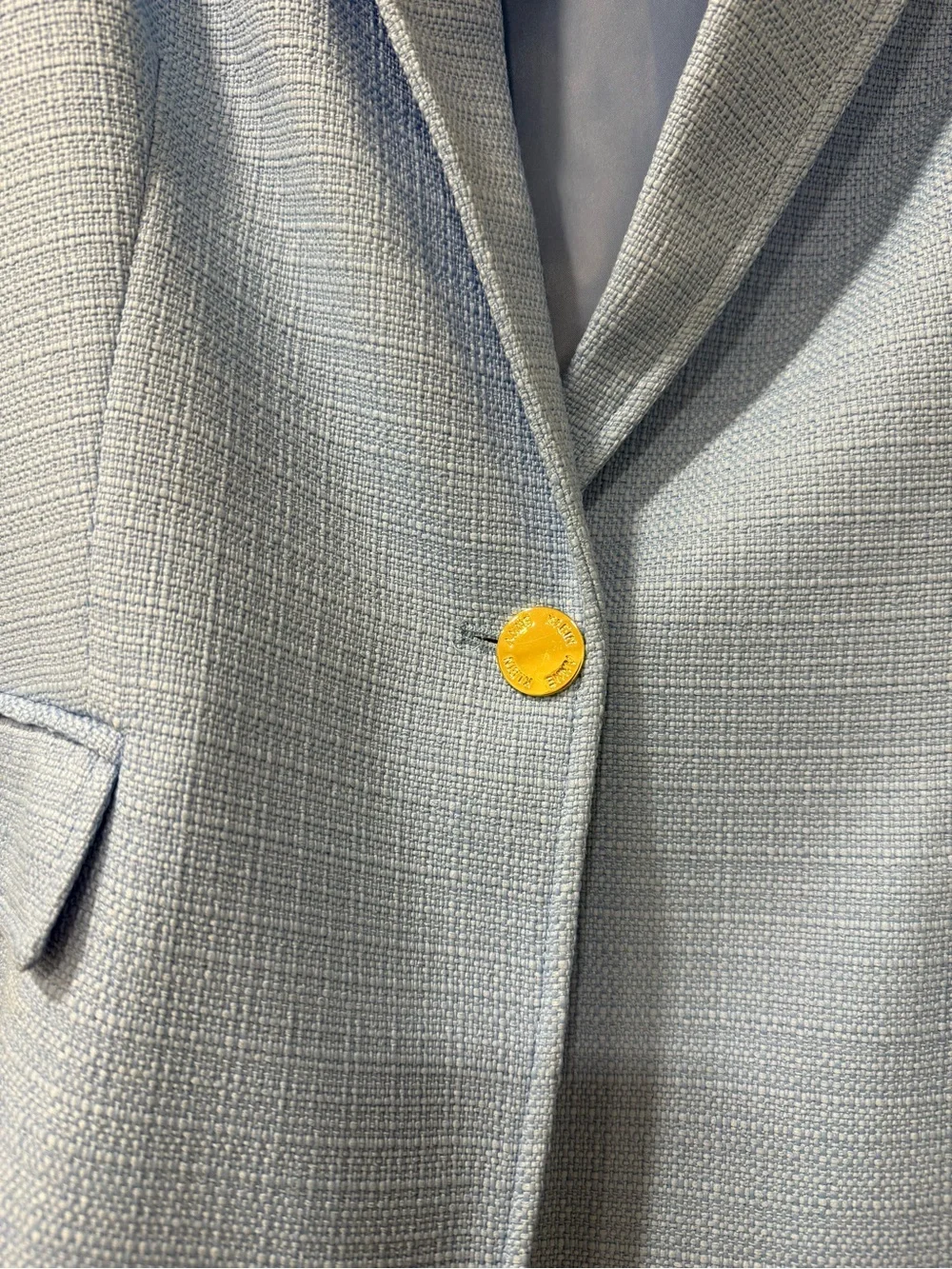 Anne Klein Light Blue Single-Button Women's Blazer - Picture 2 of 4